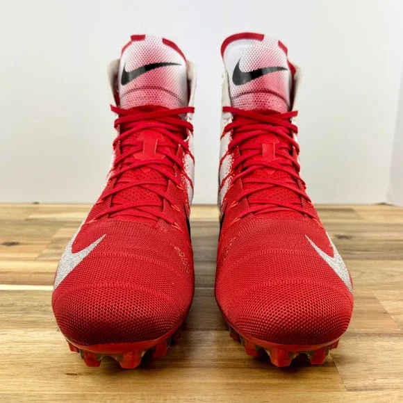 Nike Vapor Untouchable Pro 3 Football Cleats Red White High Top‎ Size 12